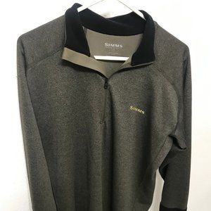 Simms Fishing Gear Mens River Tech Mid Weight Zip Top L